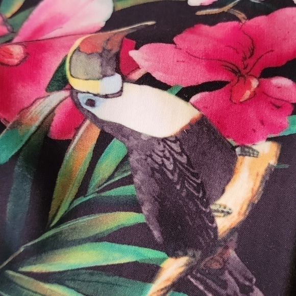 Ted Baker Tropical Toucan Print Crop Jacket Size 4 - Picture 3 of 8